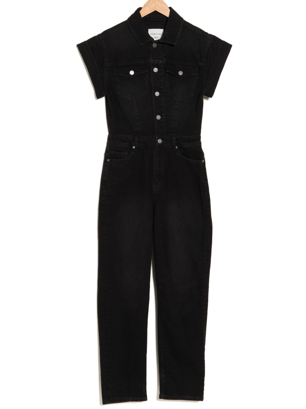 NWOT Habitual Black Denim Button-Up jumpsuit
